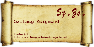 Szilasy Zsigmond névjegykártya
