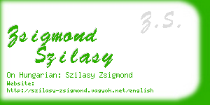 zsigmond szilasy business card